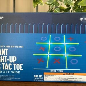 Lets Go Tic Tac Toe Light Up NIB 3ft Wide Indoor / Outdoor Glow in the Dark Game